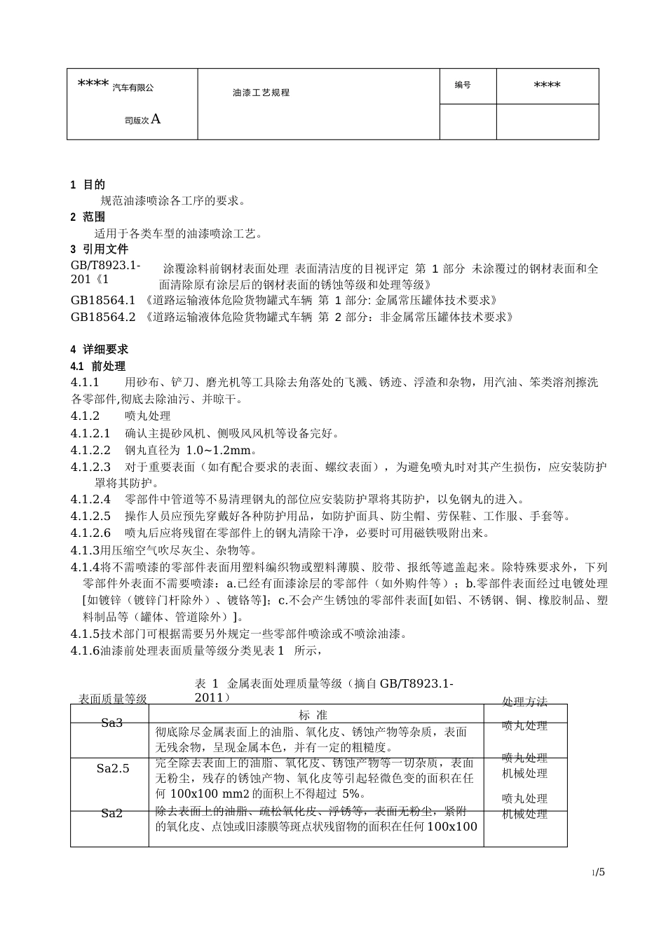油漆工艺规程_第1页