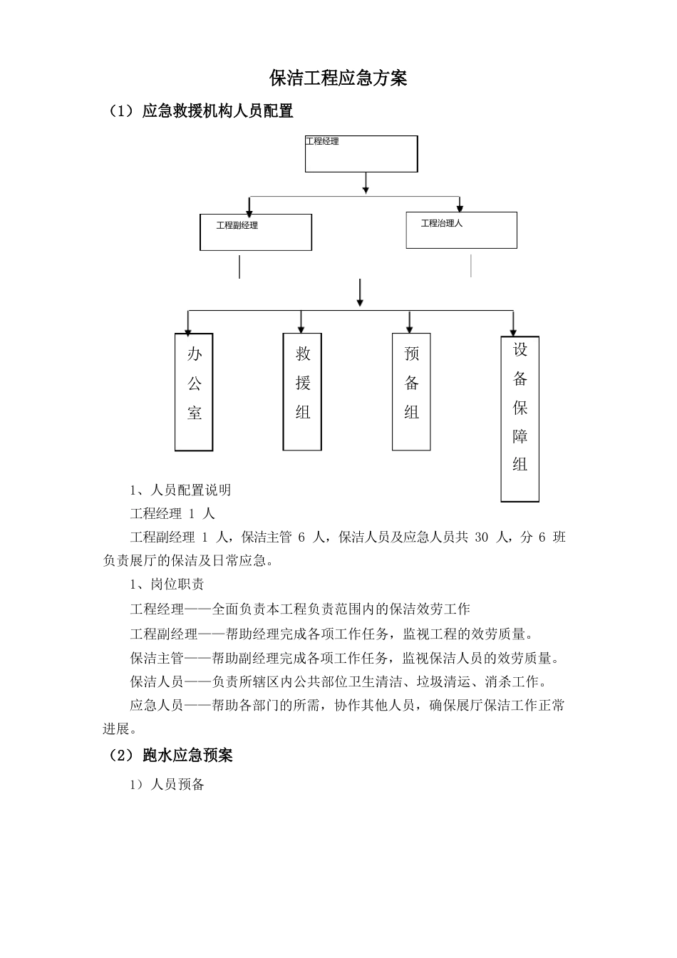 保洁应急方案_第1页