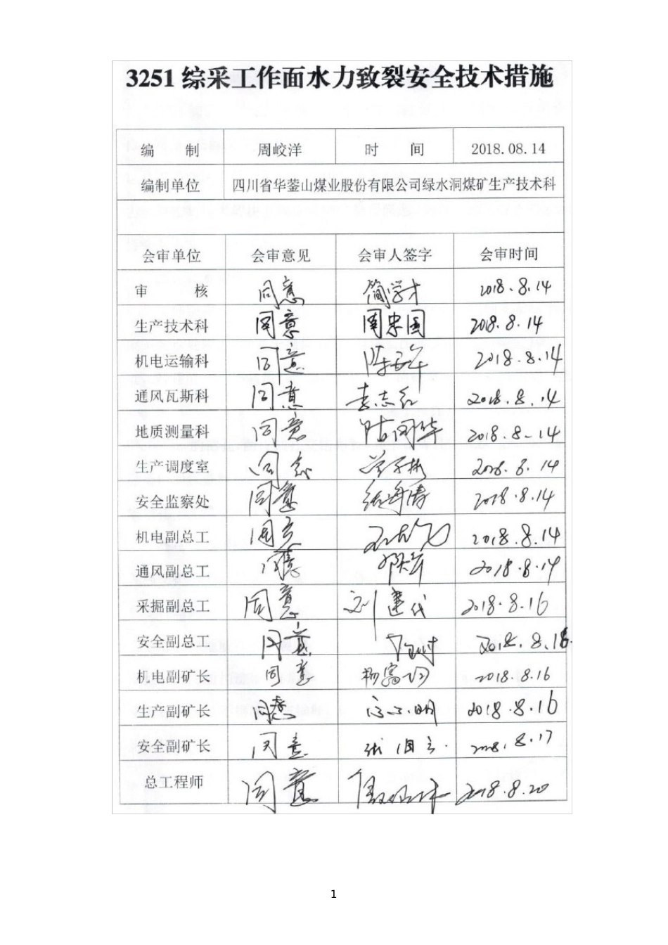 水力压裂综采工作面安全技术措施_第1页