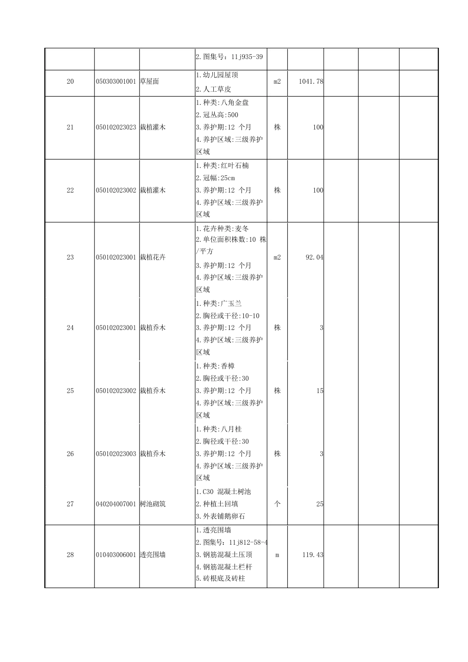 工程量清单_第3页