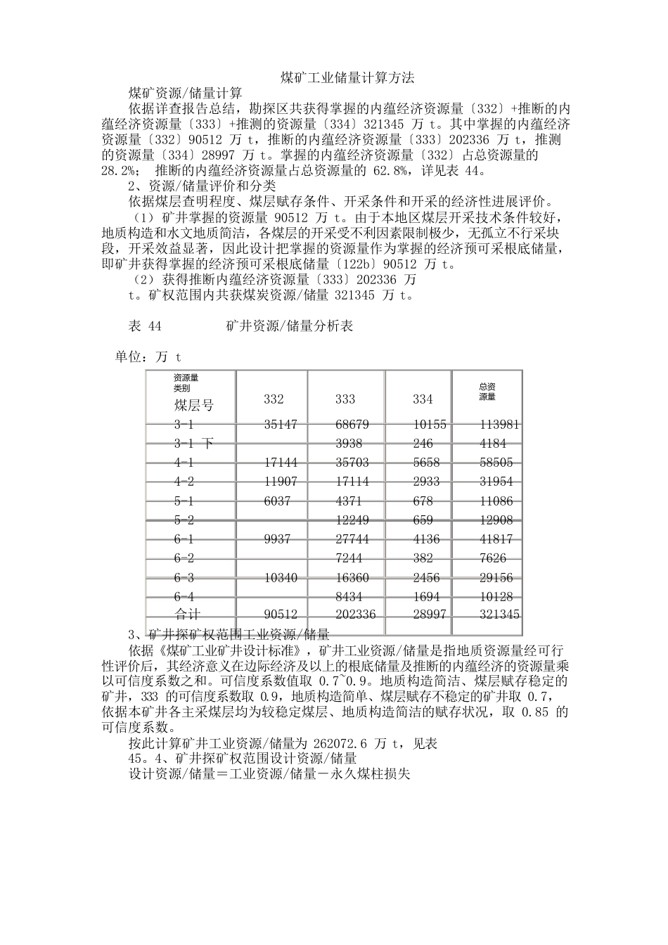 煤矿工业储量计算方法_第1页