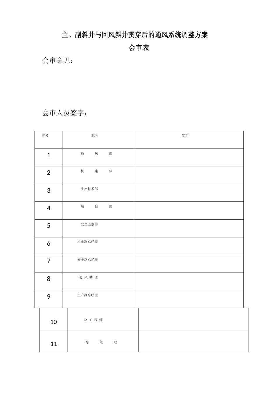 主、副斜井与回风斜井贯通后的通风系统调整方案汇编_第2页