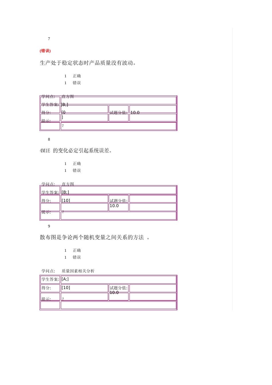 质量管理学基础第一次阶段作业_第3页