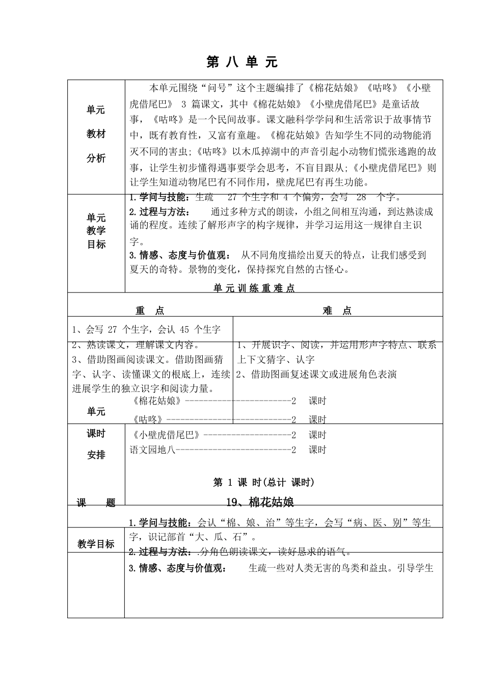 部编一年级语文下册教学设计_第1页