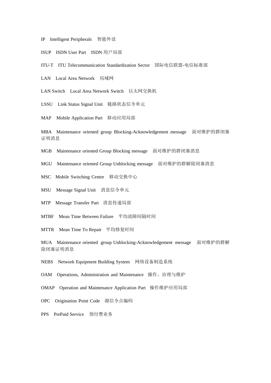 通信专业常用英语词汇_第3页