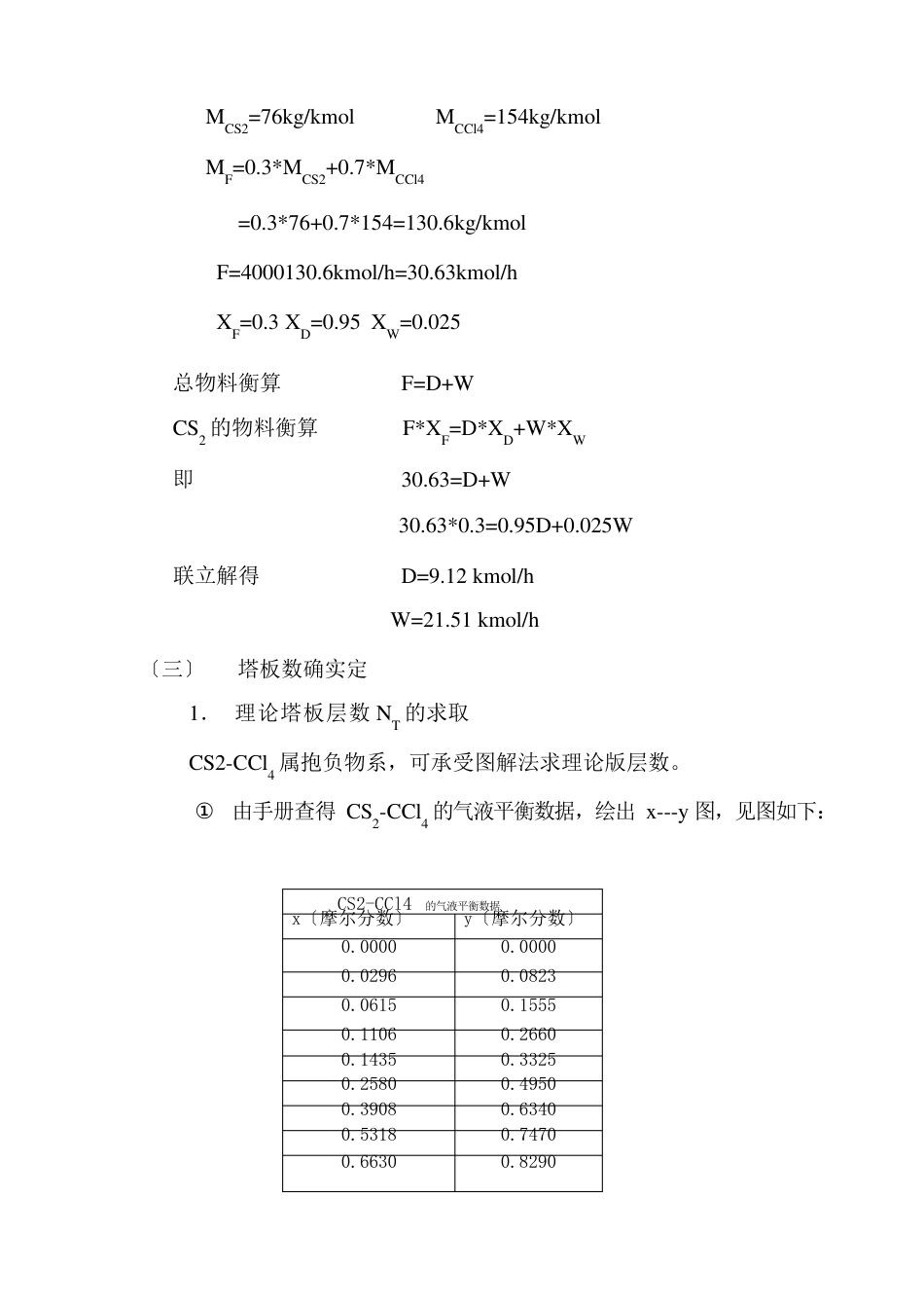 二硫化碳四氯化碳化工原理设计_第3页