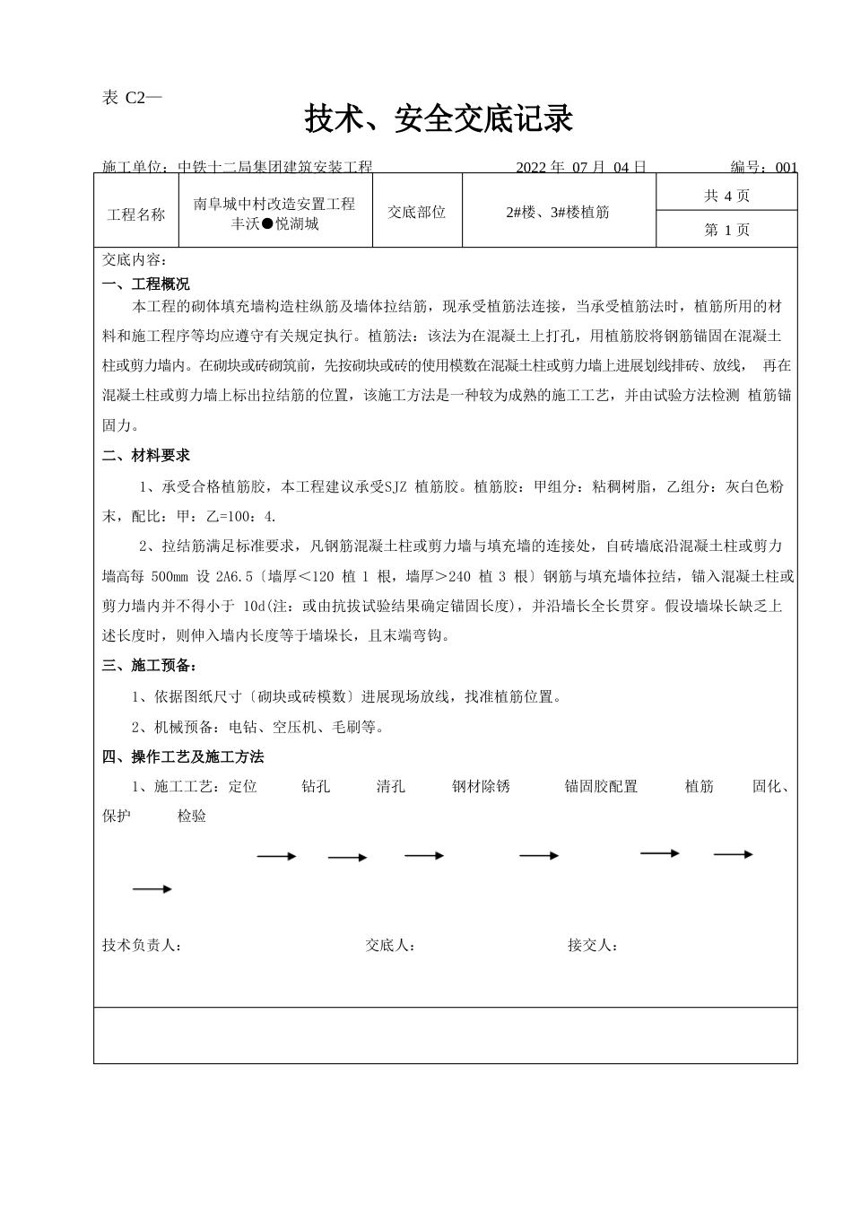 植筋技术交底_第1页