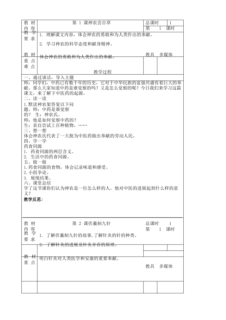 中医药与健康教案_第1页