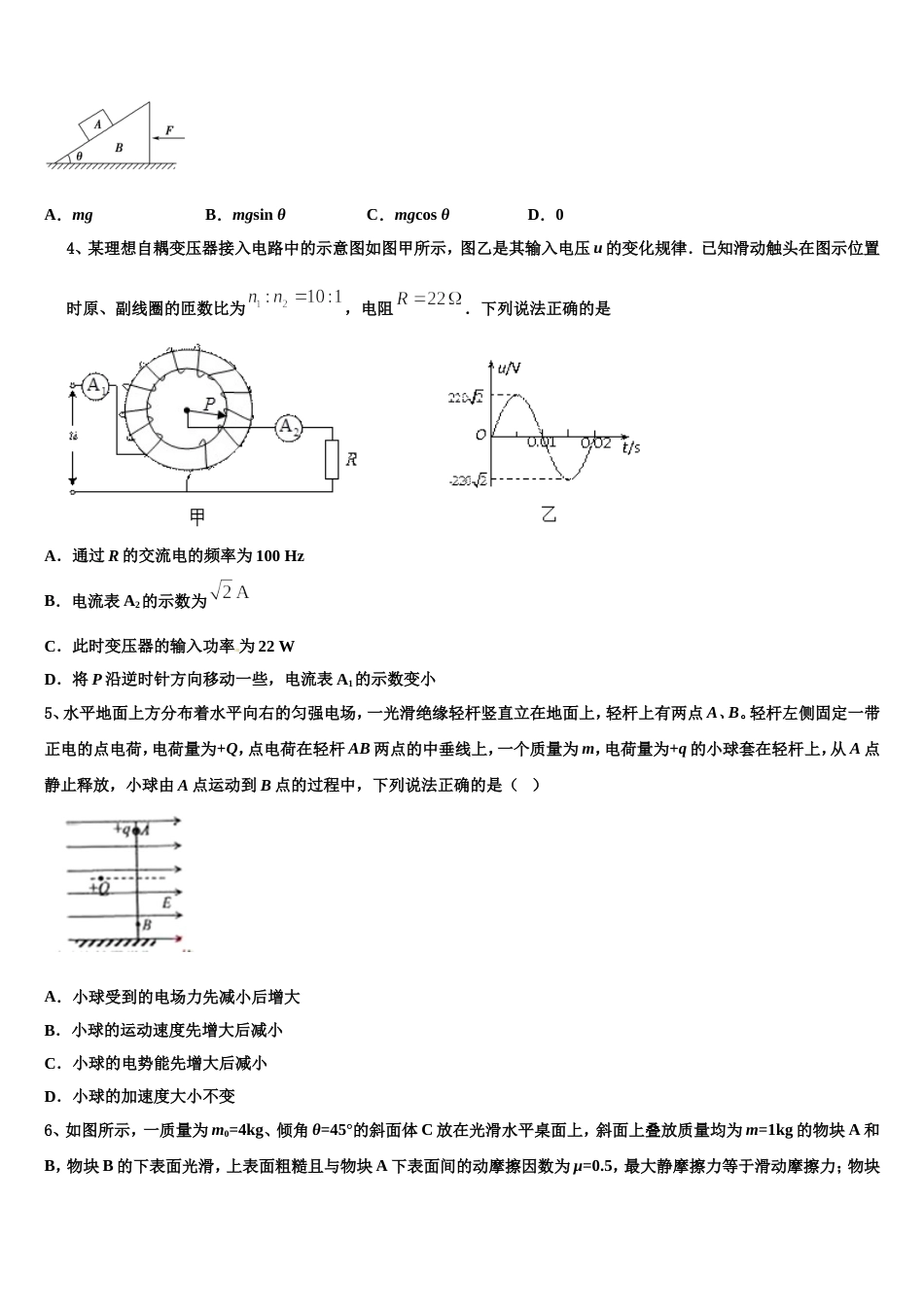 辽宁省抚顺十中2023届高三高考预测金卷物理试题试卷_第2页