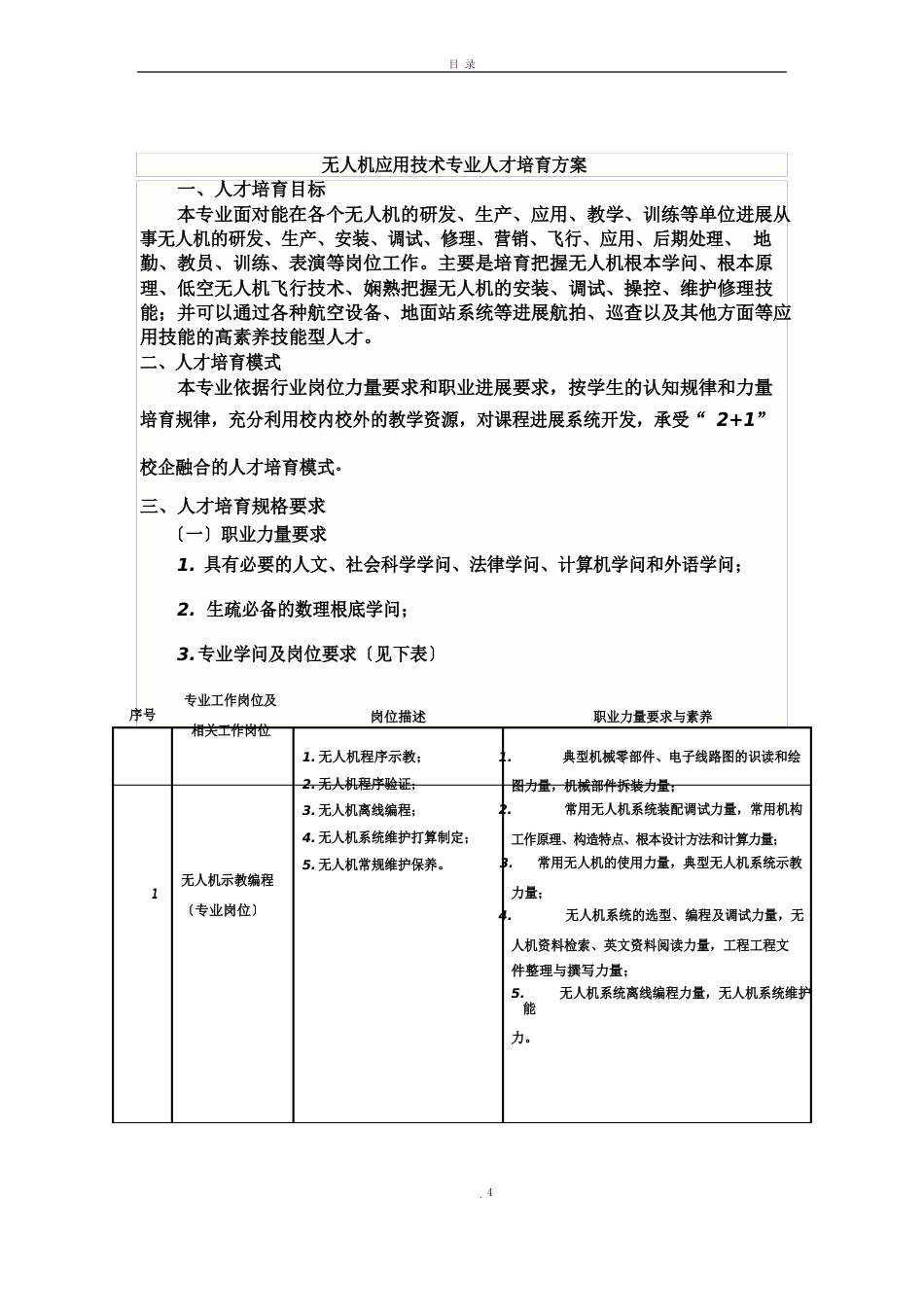 无人机应用技术专业人才培养方案_第1页