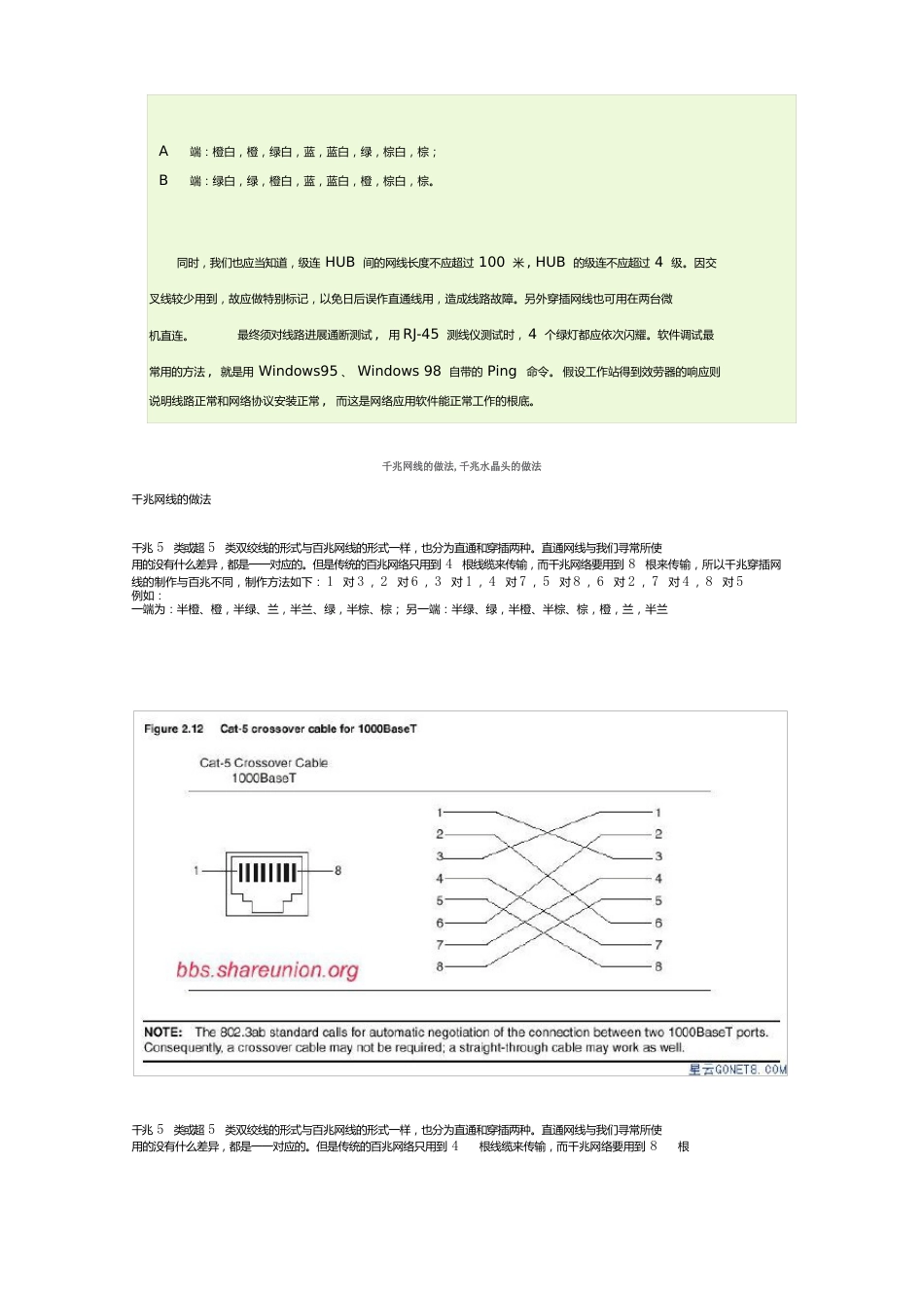 百兆网线和千兆网线做法的区别_第3页