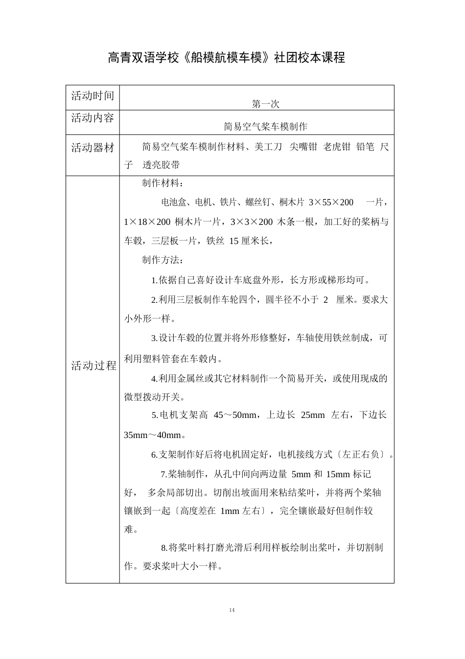 船模航模车模社团教案汇总_第1页