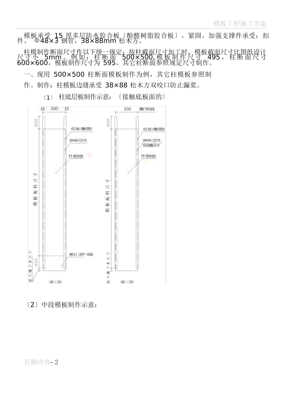 模板工程施工方案分析_第2页