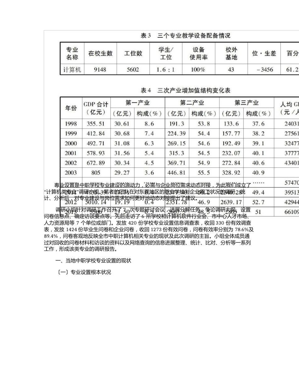 东莞地区中职学校计算机类专业设置与企业岗位需求动态对接调研报告_第3页