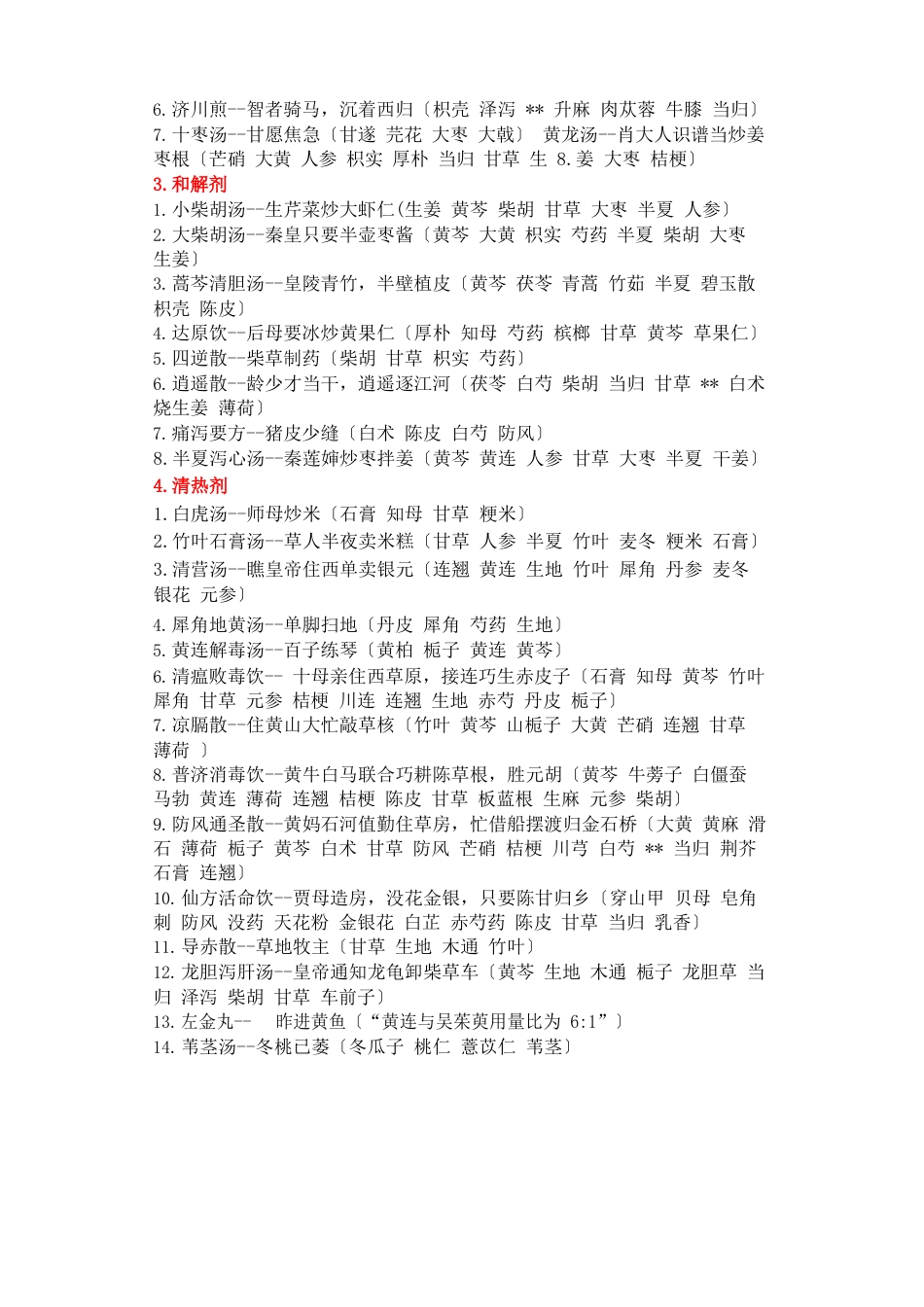 中药方剂速记歌诀_第2页