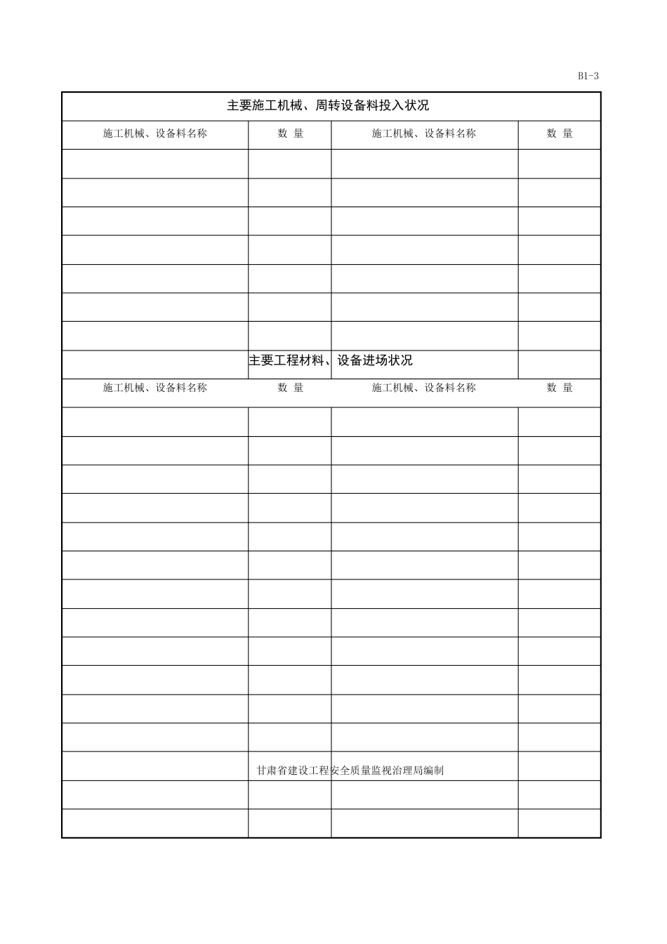 甘肃省建筑工程资料表格B类表监理表格_第3页