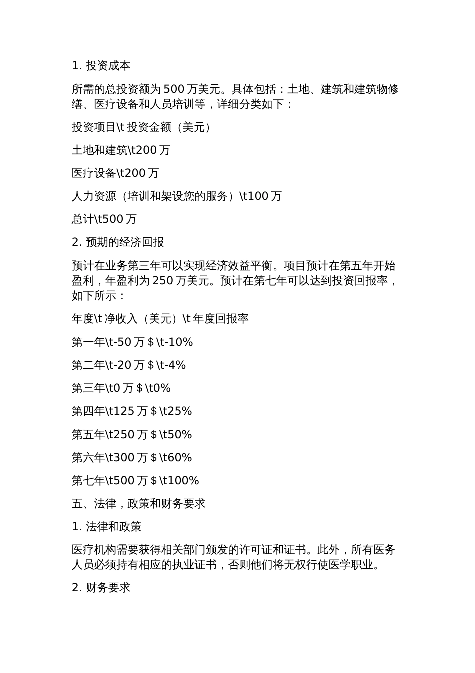 医疗机构设置可行性研究报告范文_第2页