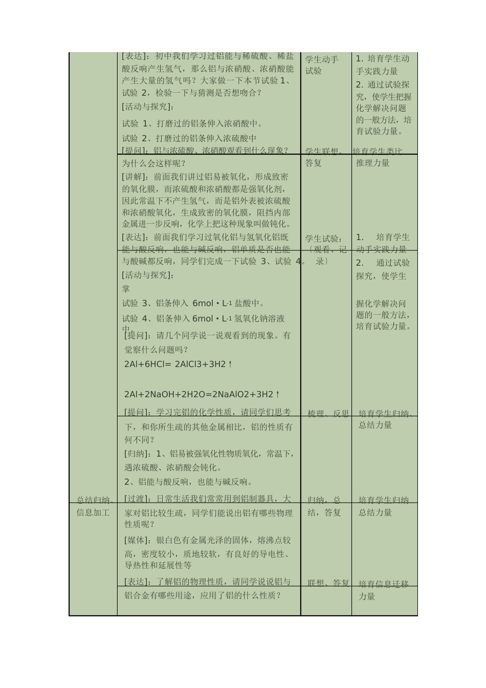 铝与铝合金教学设计_第3页