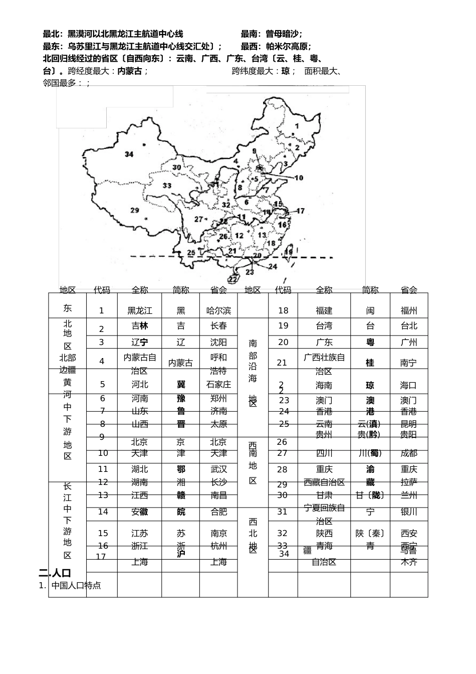 初中地理结业考试复习知识点_第2页