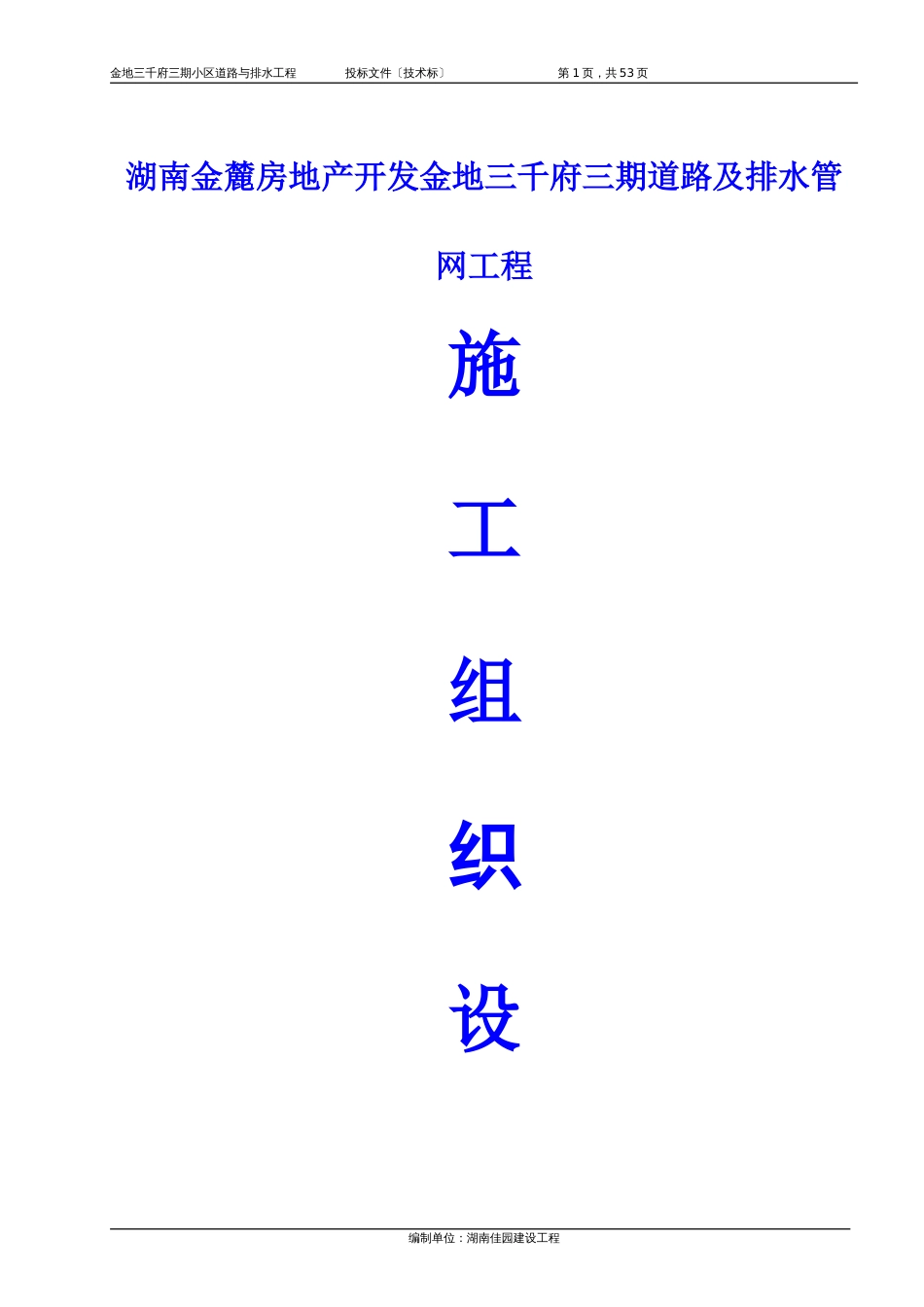 小区道路及排水管网工程施工方案_第1页