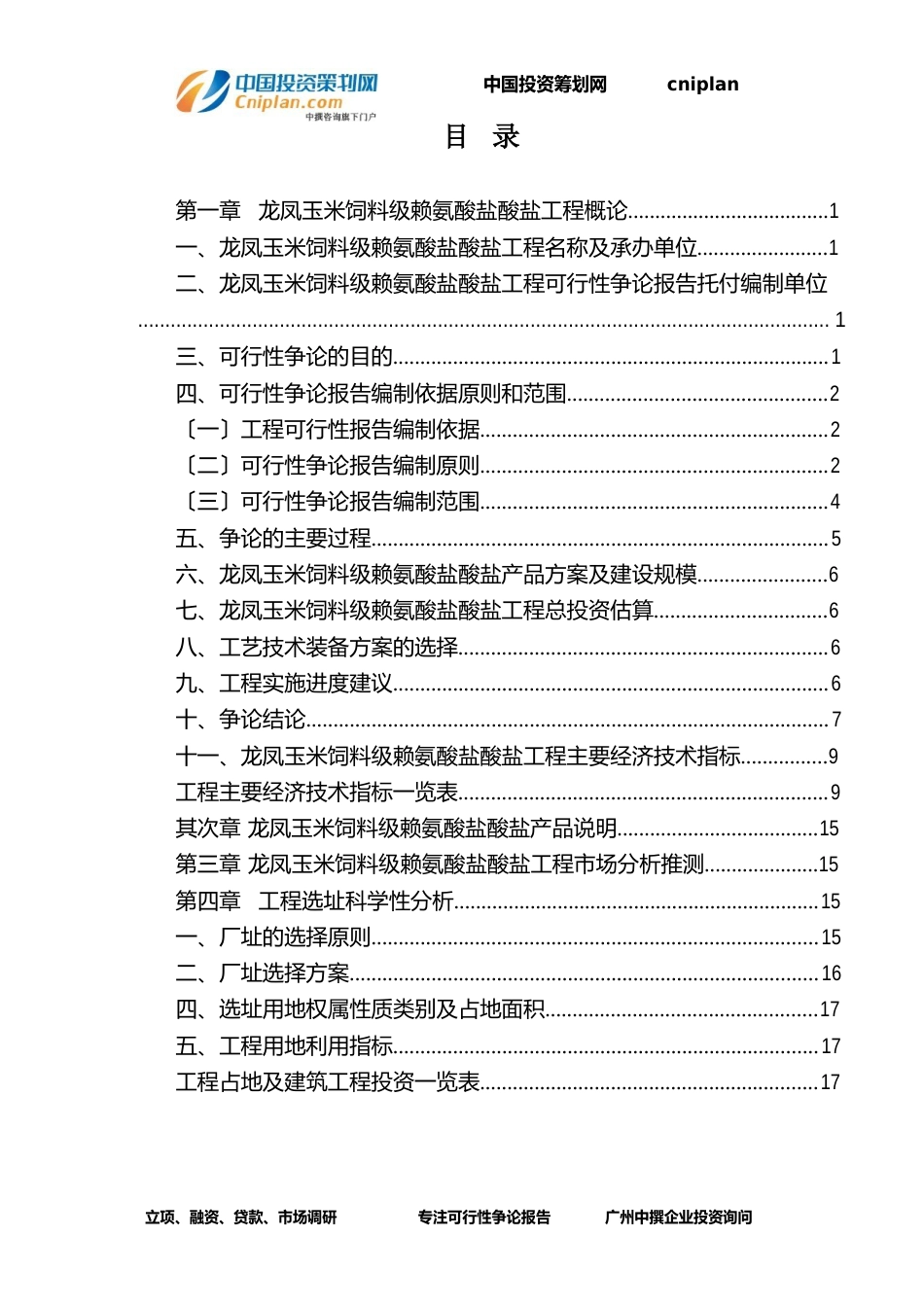 玉米饲料级赖氨酸盐酸盐融资投资立项项目可行性研究报告_第3页