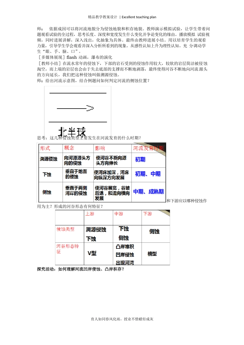 河流地貌的发育教学设计新部编版_第3页