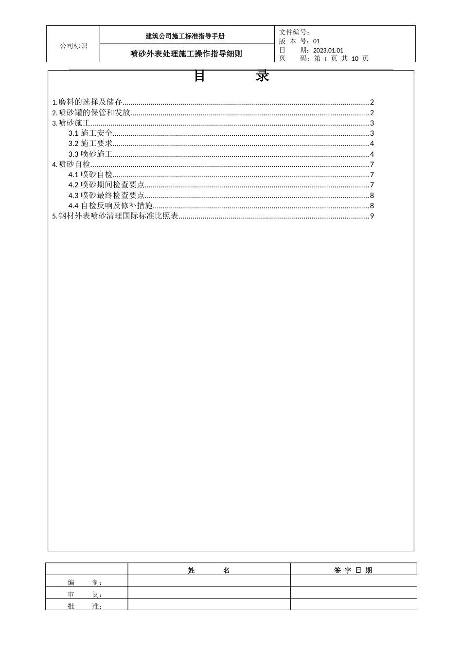 表面处理标准化施工手册_第1页