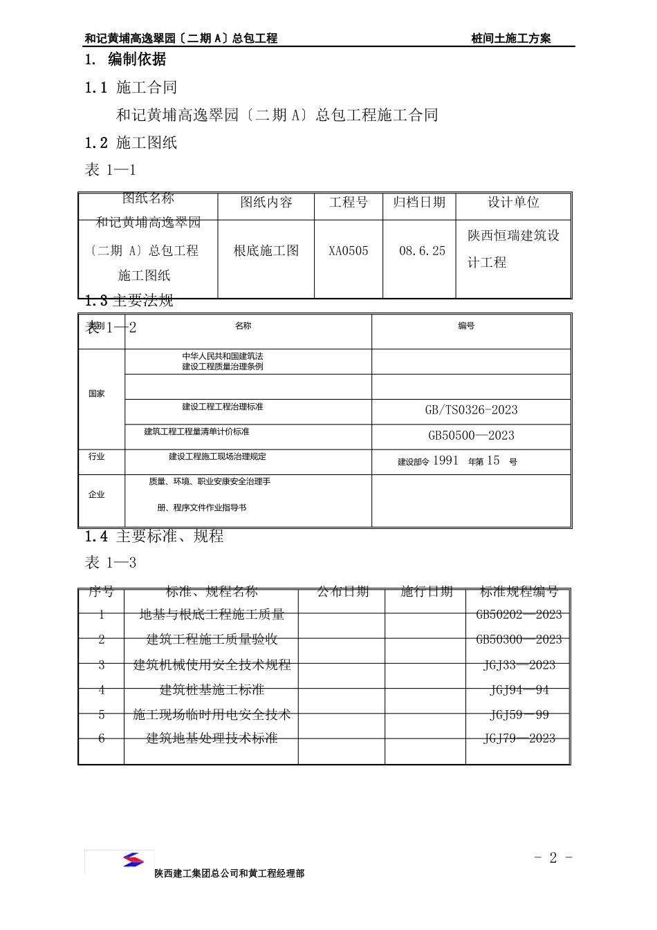 桩间土开挖方案_第1页