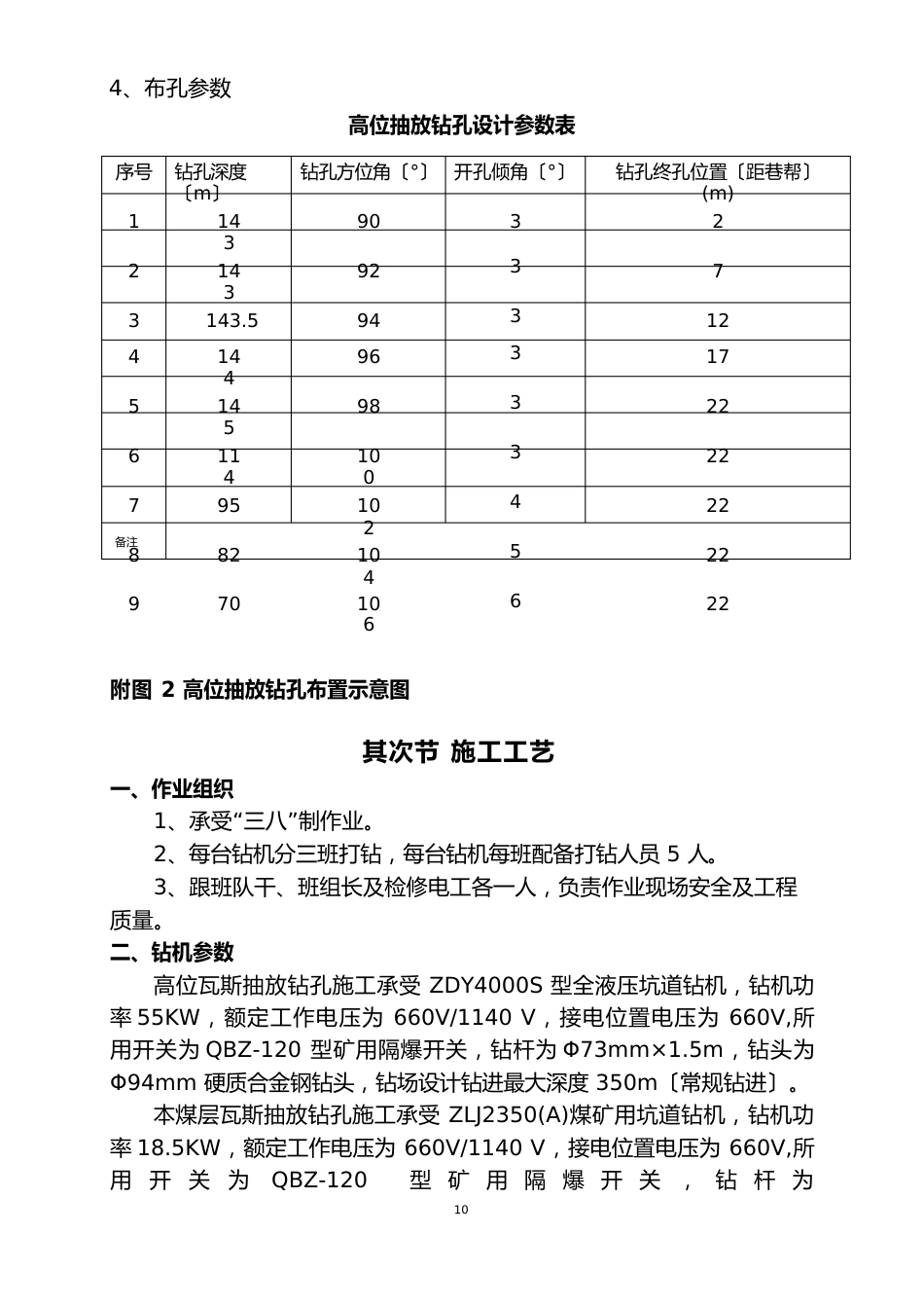 综采工作面瓦斯抽放钻孔施工设计_第3页