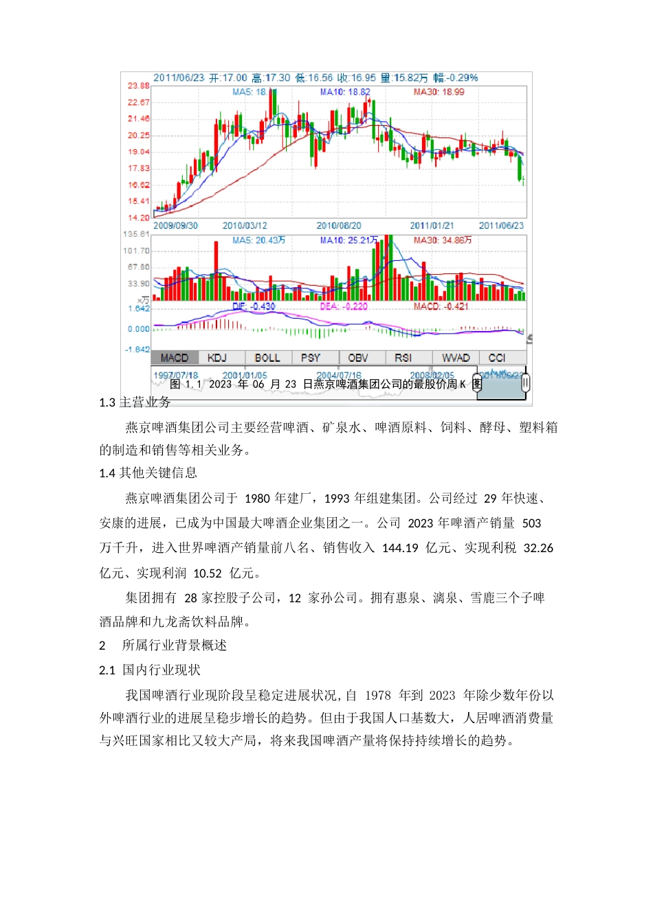 燕京啤酒投资分析报告_第2页