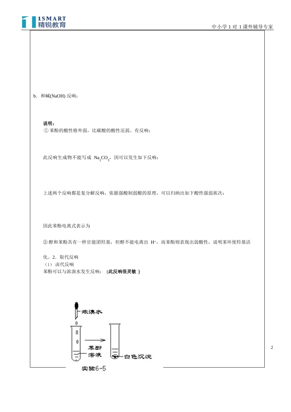 精讲：苯酚教师版_第2页