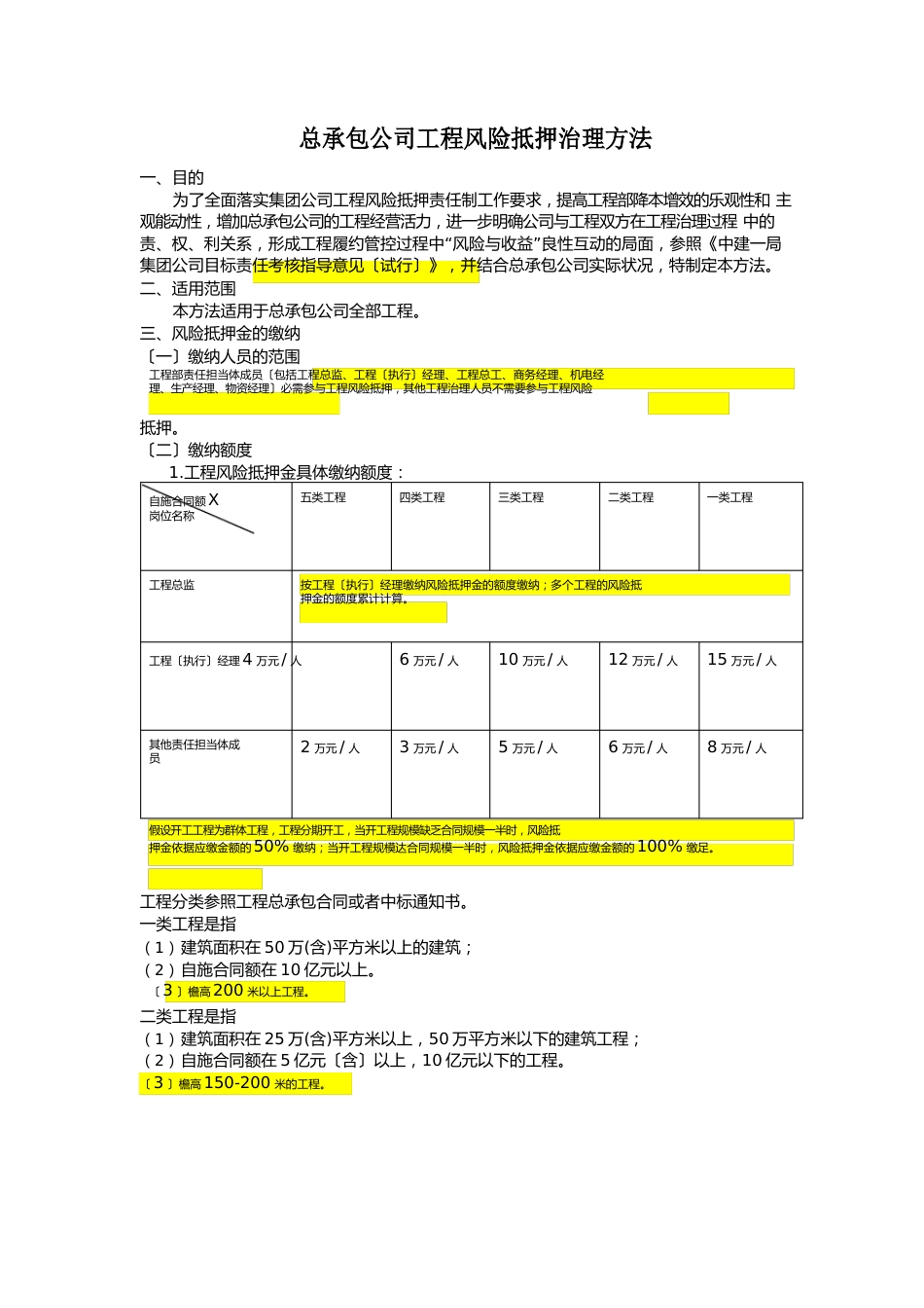 项目风险抵押金管理办法_第1页