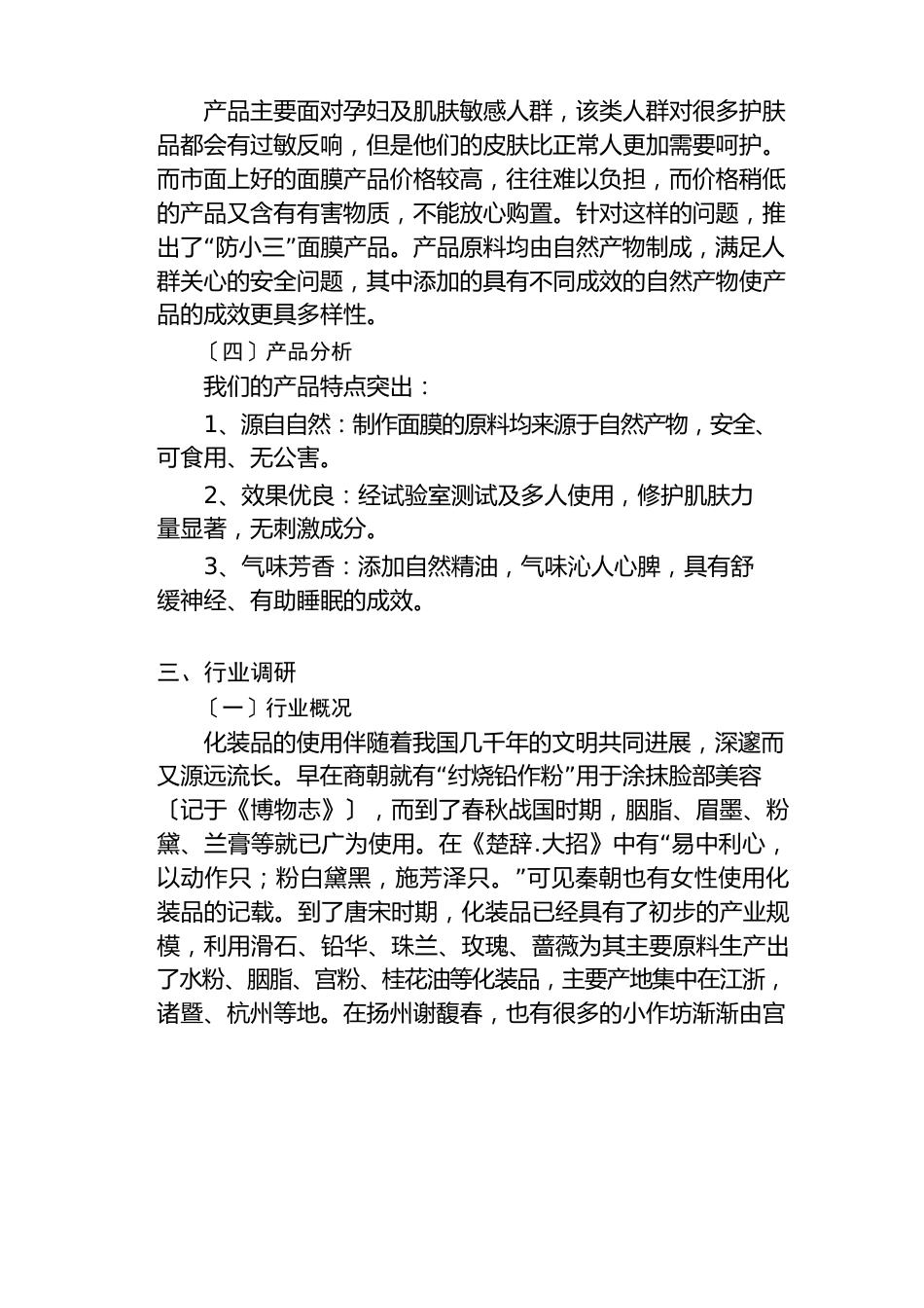 天然面膜营销方案设计_第3页