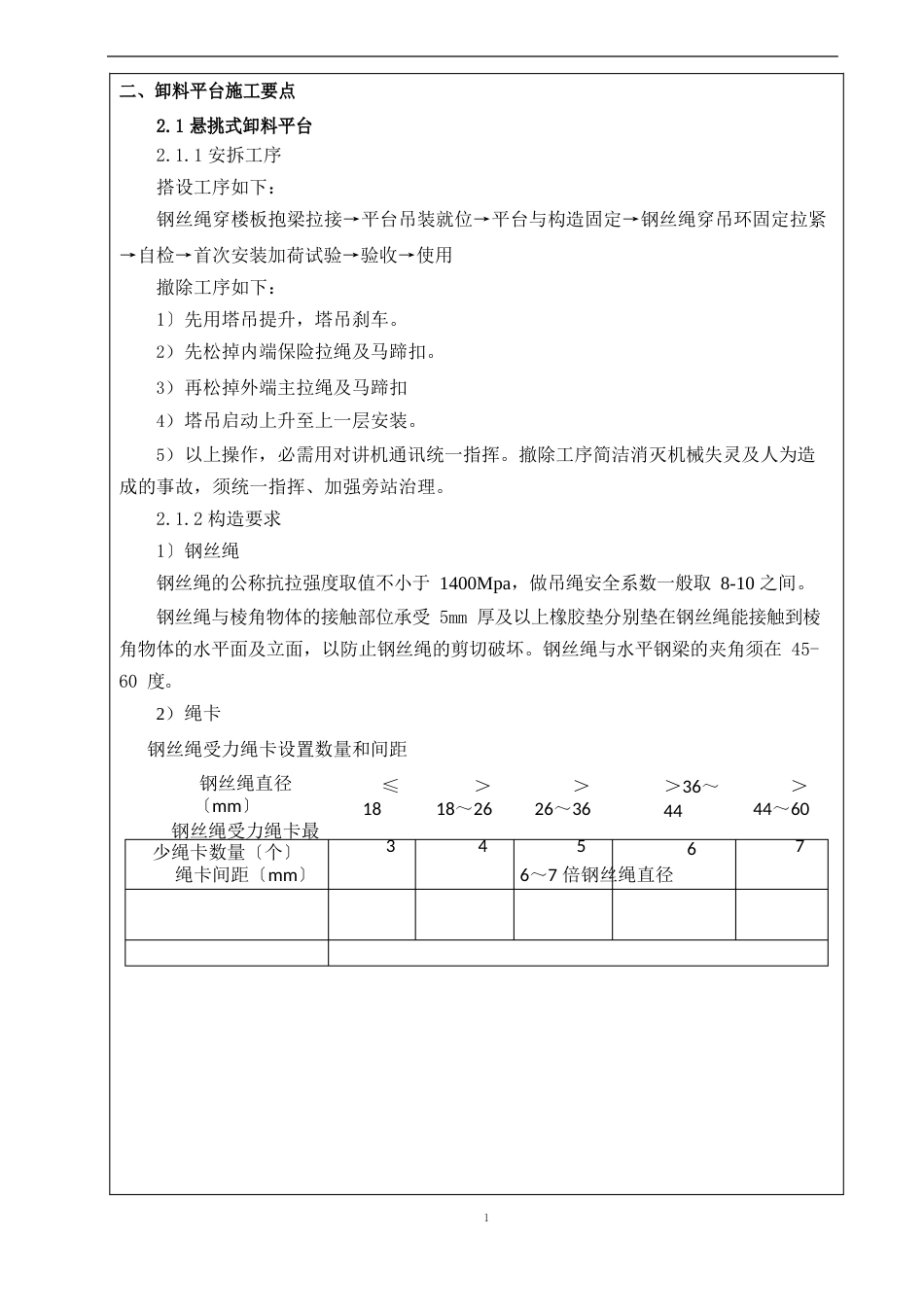 悬挑式卸料平台安全专项方案交底_第3页