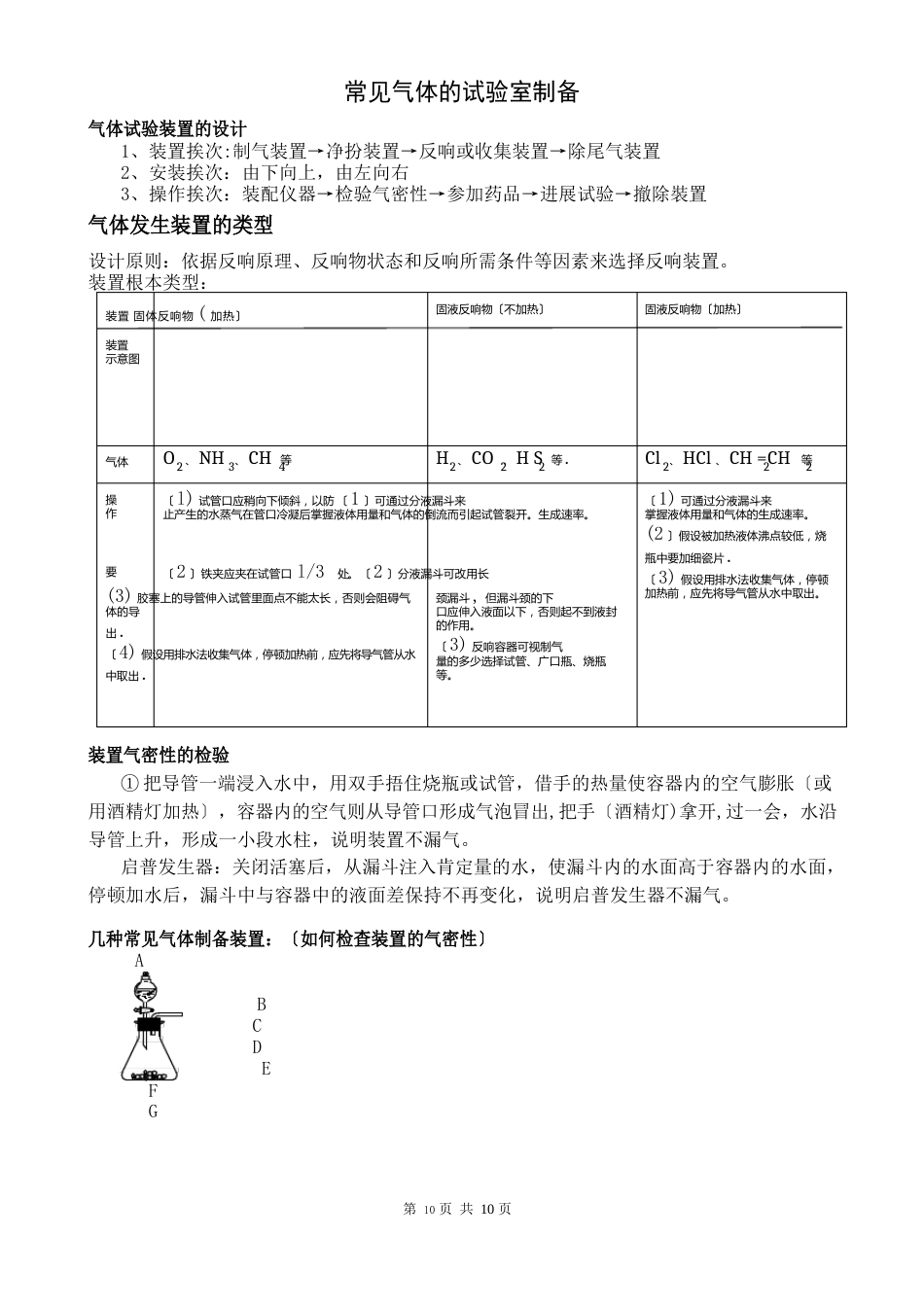 常见气体的实验室制备_第1页