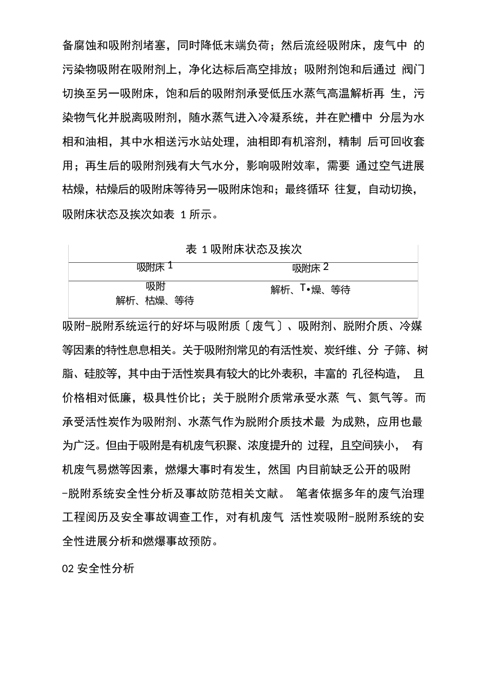 活性炭吸附脱附系统安全性分析及燃爆事故预防_第2页