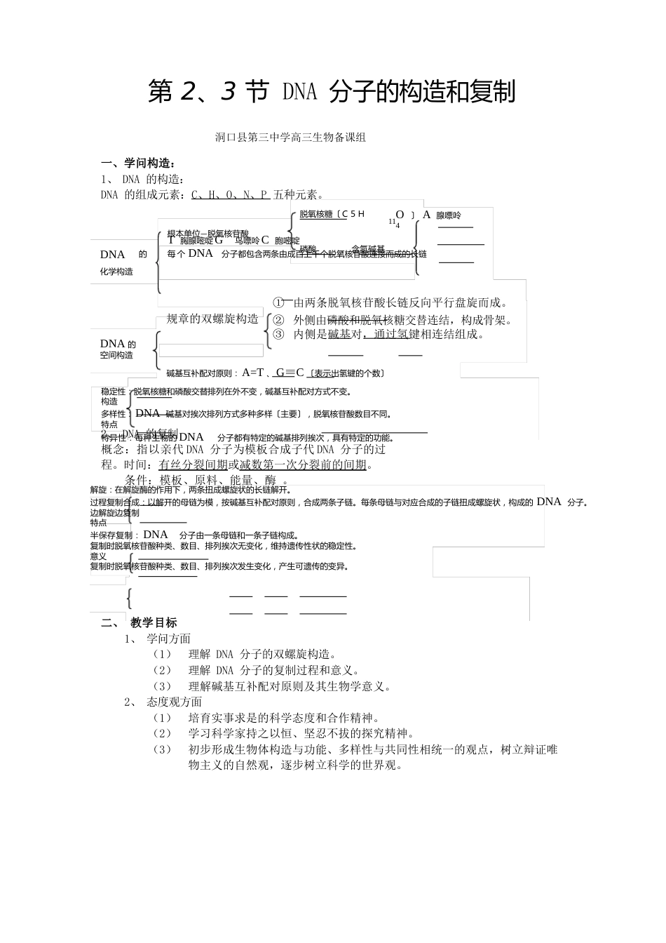 第2、3节DNA分子的结构和复制_第1页