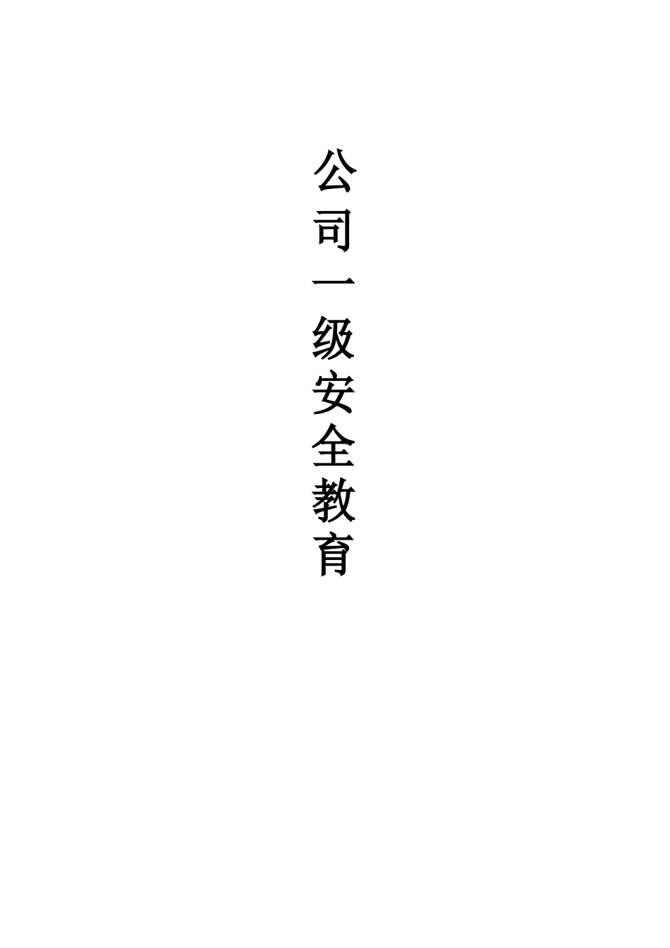 公司(第一级)安全教育内容_第1页