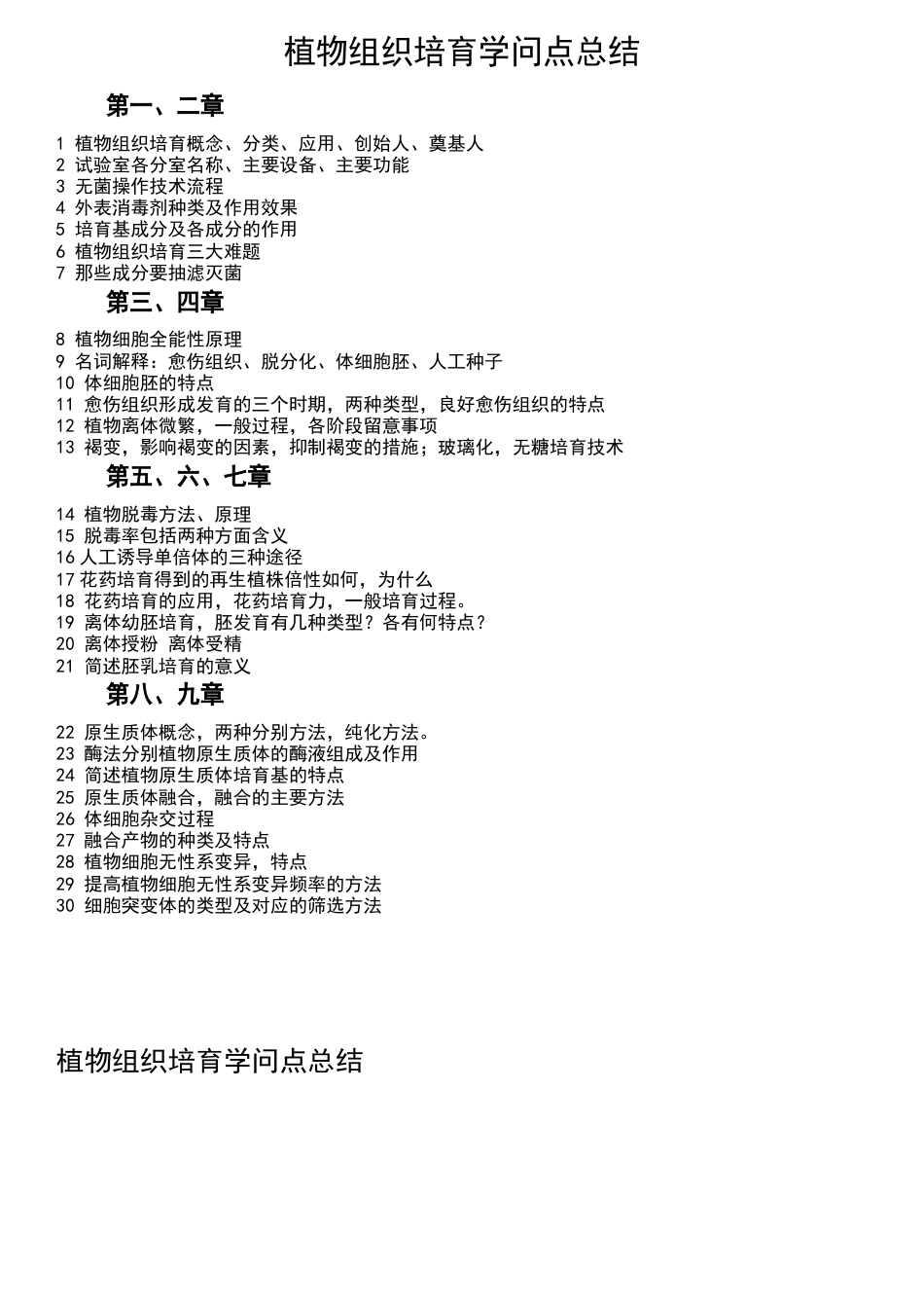 植物组织培养知识点总结_第1页