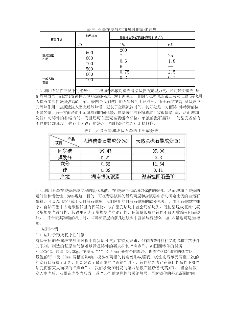 石墨砂在硅溶胶型壳中的应用_第3页