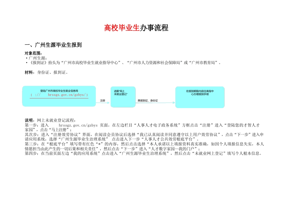 2023年广州市高校毕业生就业指导中心服务指南_第1页