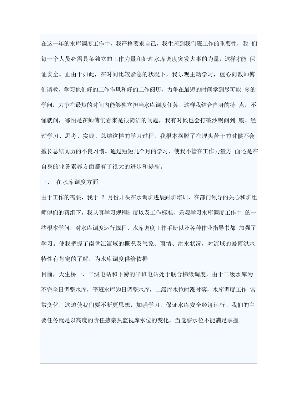 水利个人工作总结报告_第2页