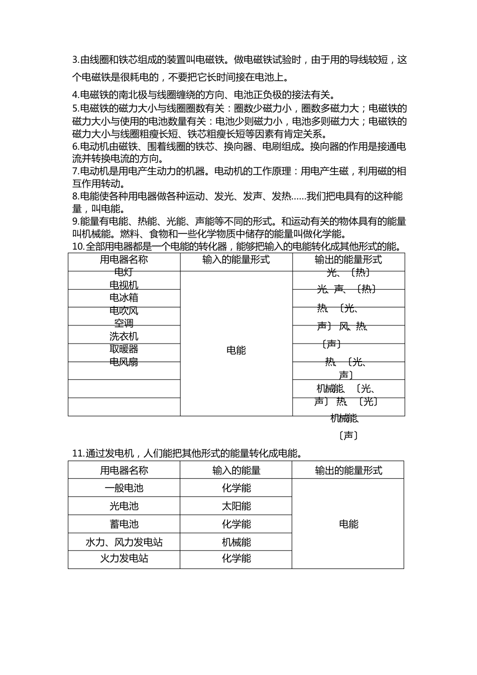 人教版小学六年级《科学》全册知识点汇总_第3页