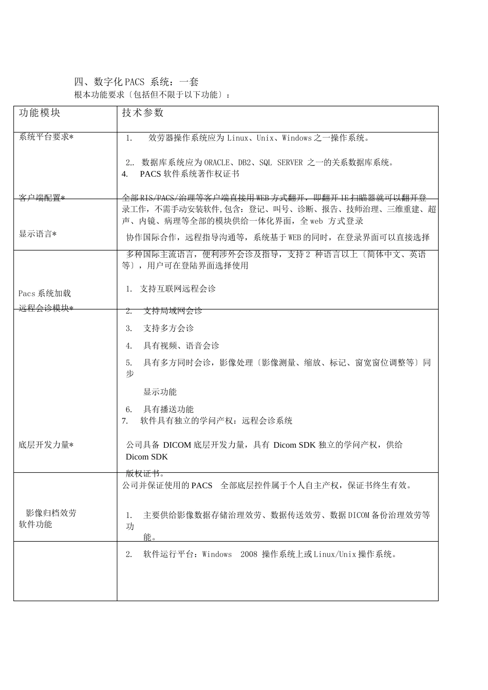 中科美仑参数PACS标书要求_第1页