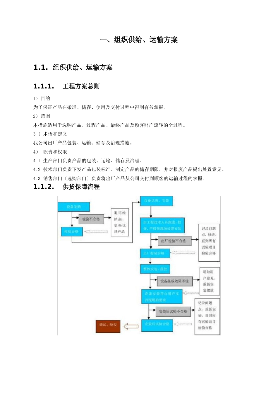 组织供应、运输方案_第1页