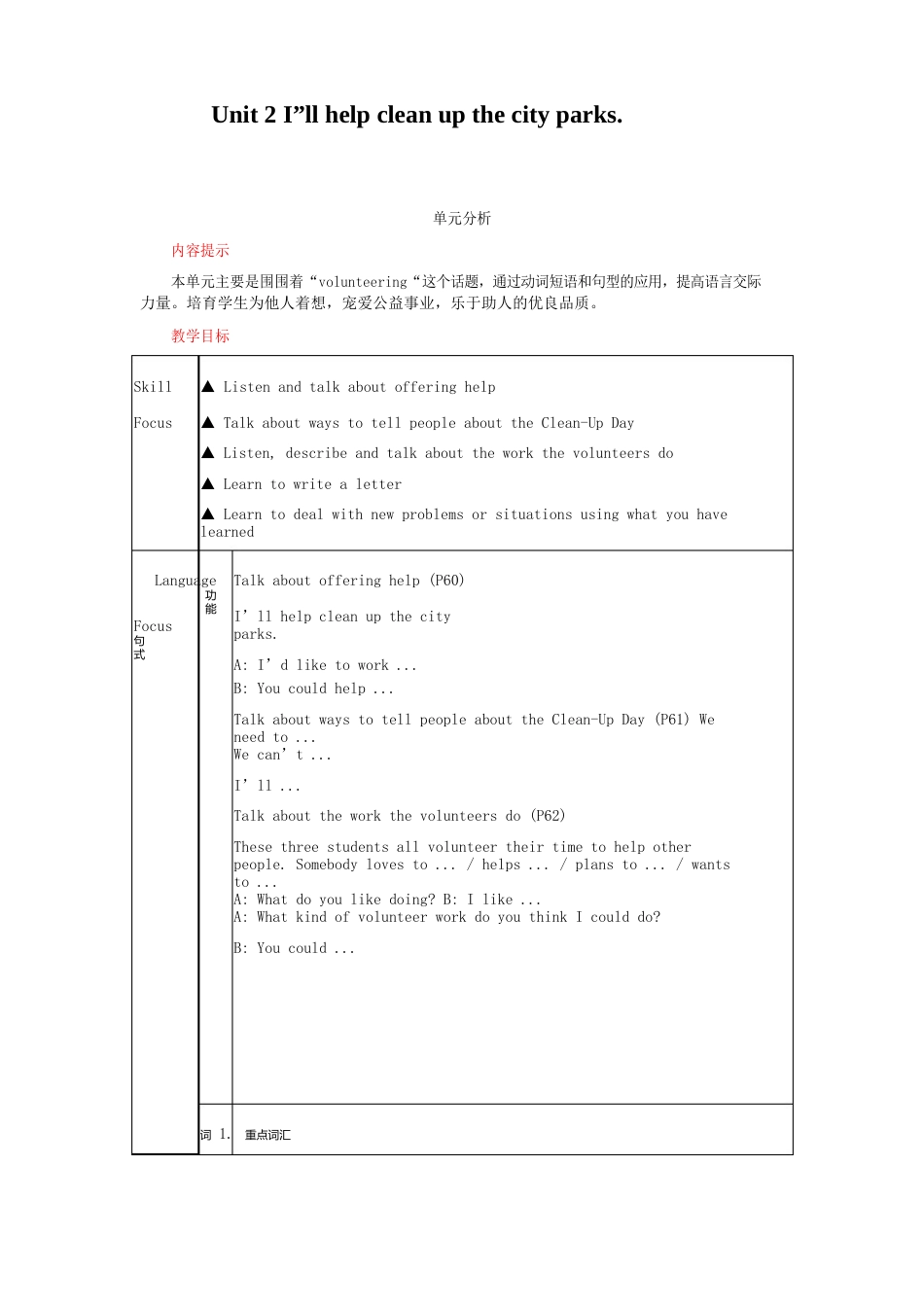 初中英语人教版八年级下册教学设计_第1页