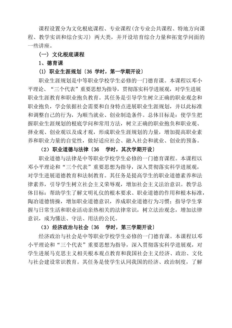 美容美发与形象设计专业教学计划_第3页