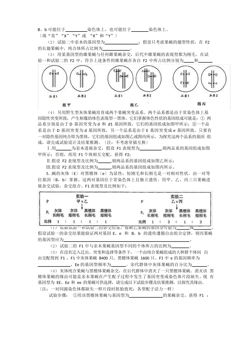 《孟德尔遗传、伴性遗传和人类遗传病》练习题_第2页