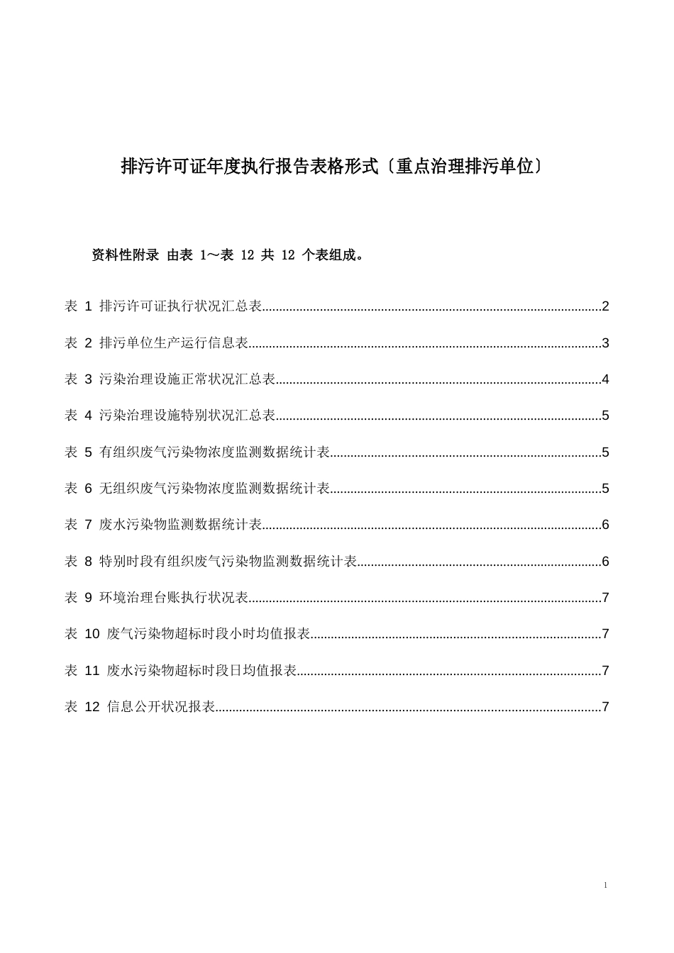 排污许可证年度执行报告表格形式(重点管理排污单位)_第1页