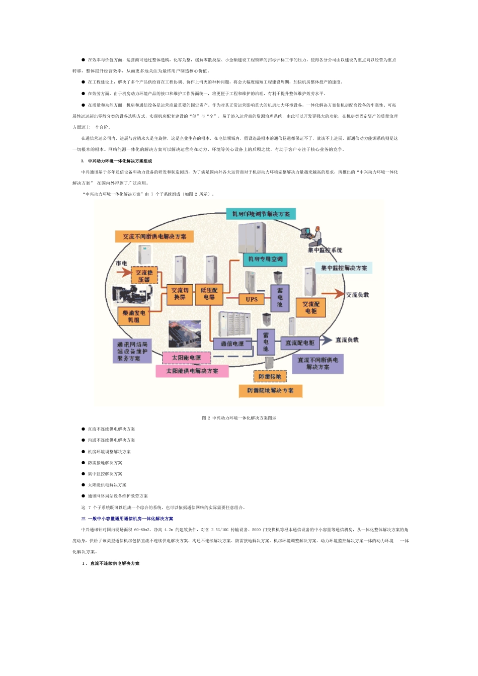 中兴通讯通信机房动力环境一体化解决方案_第2页